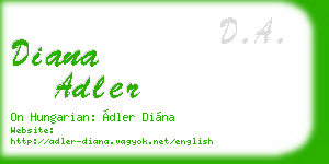 diana adler business card
