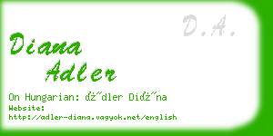 diana adler business card